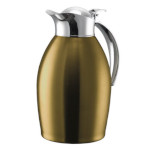 Service Ideas NIC10BSVG - Vacuum Insulated Carafe, 1-liter, flip-top lid, vintage gold