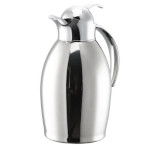 Service Ideas NIC10PSPB - Vacuum Insulated Carafe, 1-liter, push button lid, polished stainless