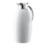 Service Ideas NIC15BSWH - Vacuum Insulated Carafe, 1.5-liter, flip-top lid, radiant white