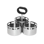 Service Ideas SB-72 - Snack Caddy, 3-compartment, 3-1/4