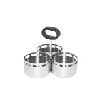 Service Ideas SM-72 - Snack Caddy, 3-compartment, 3-1/4