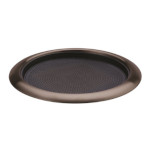 Service Ideas TR119RIDT - Serving Tray, round, removable insert, dark tungsten