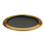 Service Ideas TR119RIVG - Serving Tray, round, removable insert, vintage gold