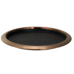 Service Ideas TR1412RIRG - Serving Tray, round, removable insert, rose gold