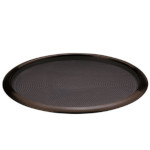 Service Ideas TR1614RIBX - Serving Tray, round, removable insert, black onyx