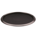 Service Ideas TR1614RIDT - Serving Tray, round, removable insert, dark tungsten