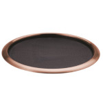Service Ideas TR1614RIRG - Serving Tray, round, removable insert, rose gold