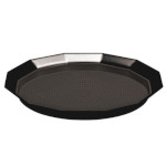 Service Ideas TRPN119RIBSBX - Bar Serviing Tray, 12-sided, black onyx