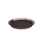 Service Ideas TRPN119RIBSRG - Bar Serviing Tray, 12-sided, rose gold