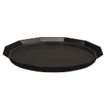 Service Ideas TRPN1412RIBSBX - Bar Serviing Tray, 12-sided, black onyx