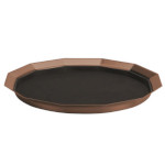 Service Ideas TRPN1412RIBSRG - Bar Serviing Tray, 12-sided, rose gold