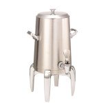 Service Ideas URN15VBSMDFL - Vacuum Insulated Urn, 1.5 gallon, modern legs, flat lid, brushed stainless