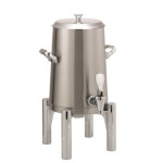 Service Ideas URN15VBSRNFL - Vacuum Insulated Urn, 1.5 gallon, round legs, flat lid, brushed stainless