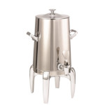 Service Ideas URN15VPSMDCL - Vacuum Insulated Urn, 1.5 gallon, modern legs, classic lid, polished stainless
