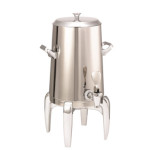 Service Ideas URN15VPSMDFL - Vacuum Insulated Urn, 1.5 gallon, modern legs, flat lid, polished stainless