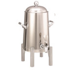 Service Ideas URN15VPSRN - Vacuum Insulated Urn, 1.5 gallon, round legs, domed Lid, polished stainless