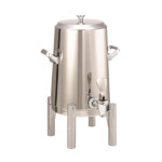 Service Ideas URN15VPSRNFL - Vacuum Insulated Urn, 1.5 gallon, round legs, flat lid, polished stainless