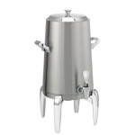 Service Ideas URN30VBSMDFL - Vacuum Insulated Urn, 3 gallon, modern legs, flat lid, brushed stainless