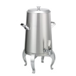 Service Ideas URN30VBSRGFL - Vacuum Insulated Urn, 3 gallon, regal legs, flat lid, brushed stainless