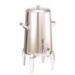 Service Ideas URN30VPSMDFL - Vacuum Insulated Urn, 3 gallon, modern legs, flat lid, polished stainless