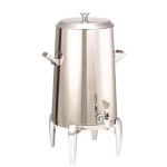 Service Ideas URN50VPSMDFL - Vacuum Insulated Urn, 5 gallon, modern legs, flat lid, polished stainless