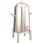 Service Ideas URN50VPSRN - Vacuum Insulated Urn, 5 gallon, round legs, domed Lid, polished stainless