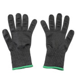 TableCraft 11209 - Cut Resistant Glove, medium, polyethylene, black glove with green cuff, (pair of 2)