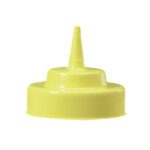 TableCraft 63TM - Cone Tip Top, fits all 63mm squeeze bottles, yellow, (Case of 12)