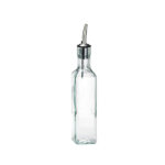 TableCraft 9085 - Olive Oil Bottle, 8-1/2 oz., square, green tinted glass bottle