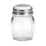 TableCraft P260 - Shaker, 6 oz., swirl polycarbonate jar, chrome plated perforated top