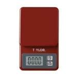 Taylor Precision 3817R - Portion Control Scale, compact digital kitchen, 11 lb x .1 oz., 5 kg x 1 g, red, (Case of 4)