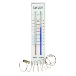 Taylor Precision 5327 - Indoor/Outdoor Thermometer, extend to read outdoor, -40° to 100°F range, (Case of 6)