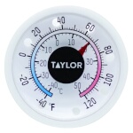 Taylor Precision 5380N - Window/Wall Thermometer, indoor/outdoor, 1-3/4
