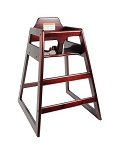 Thunder Group WDTHHC020A - High Chair, safety harness straps, wood, mahogany finish