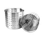 Thunder Group ALSKBK007 - Steamer Basket, fits 40 quart pot ALSKSP007, perforated, mirror-finish