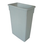Thunder Group PLTC023G - Trash Can, 23 gallon, rectangular, flat bottom, durable, plastic, gray