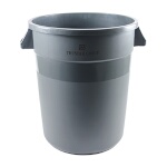 Thunder Group PLTC044G - Trash Can, 44 gallon, round, integrated handles, plastic, gray