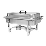 Thunder Group SLRCF001 - Chafer, 8 quart, full-size, lift-off cover, duel fuel holder, mirror-finish