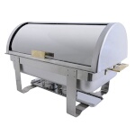 Thunder Group SLRCF0171G - Chafer, 8 quart, roll-top cover, 2 fuel holders, mirror-finish