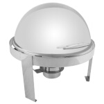 Thunder Group SLRCF0860 - Chafer, 6 quart, round roll-top, swivels open to 90°, canned heat