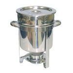 Thunder Group SLRCF8307 - Marmite Chafer, 7 quart, round, lift-off lid, fuel holder, mirror-finish