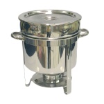 Thunder Group SLRCF8311 - Marmite Chafer, 11 quart, round, lift-off lid, fuel holder, mirror-finish