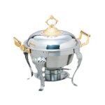 Thunder Group SLRCF8633 - Chafer, 5 quart, half-size round, lift-off dome cover