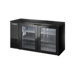 True TBB24-60-2G-Z1-BST-B-1 - Back Bar Cooler, two-section, 60-1/8