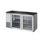 True TBB24-60-2G-Z1-BST-S-1 - Back Bar Cooler, two-section, 60-1/8