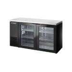 True TBB24-60-2G-Z1-SFT-B-1 - Back Bar Cooler, two-section, 60-1/8
