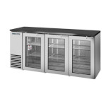 True TBB24-72-3G-Z1-BST-S-1 - Back Bar Cooler, two-section, 72-1/8