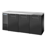 True TBB24-72-3S-Z1-SFT-B-1 - Back Bar Cooler, two-section, 72-1/8