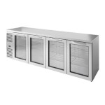 True TBR108-RISZ1-L-S-GGGG-1 - Back Bar Cooler, four-section, 108