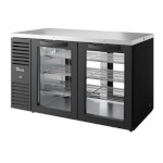 True TBR60-PTSZ1-L-B-GG-GG-1 - Back Bar Cooler, pass-thru, two-section, 60